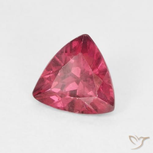 Grenat Rhodolite Rouge moyen naturelle Trillion, 0.60 ct, VS