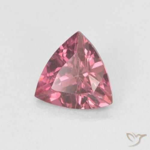Grenat Rhodolite Rouge framboises naturelle Trillion, 0.53 ct, VS