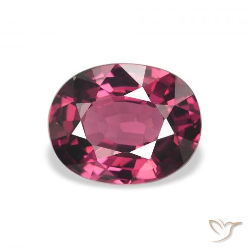 Grenat Rhodolite Rose-magenta naturelle Coupe ovale, 2.27 ct, VVS-VS