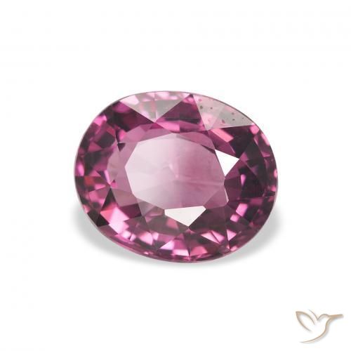 Grenat rhodolite Rouge Rapberry naturelle ovale, 2.07 ct, VVS-VS