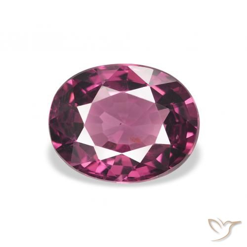 Grenat rhodolite Rose-magenta naturelle ovale, 2.40 ct, VVS-VS