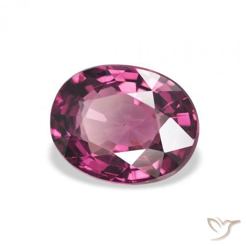 Grenat rhodolite Rose-magenta naturelle ovale, 2.40 ct, VVS-VS