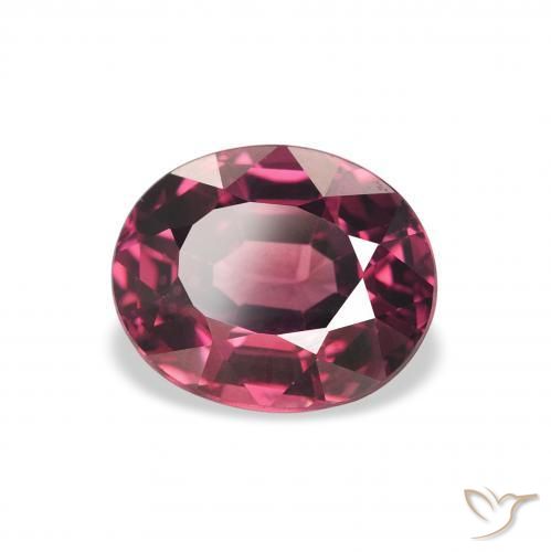 Grenat Rhodolite Medium Dark-Purple naturelle ovale, 2.13 ct, VVS-VS