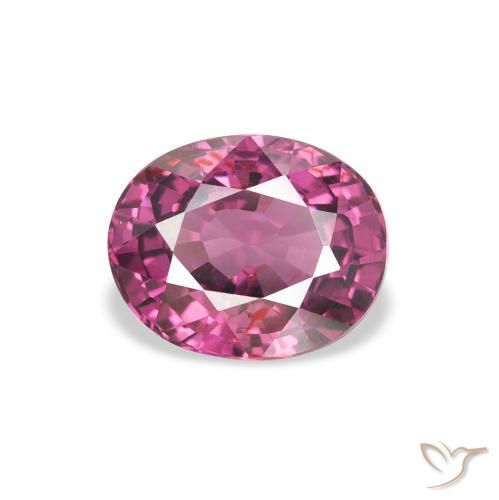 2.21ct Naturel Rose moyen Grenat Rhodolite, ovale, VVS-VS