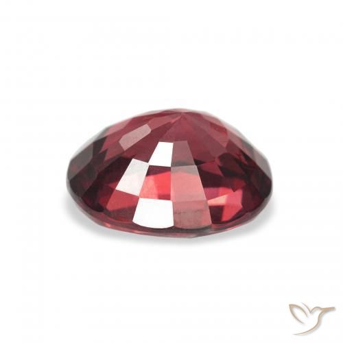 Grenat rhodolite Rouge foncé naturelle ovale, 2.86 ct, VS