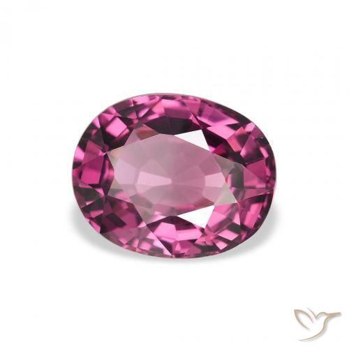 Grenat Rhodolite Pourpre moyen naturelle ovale, 2.35 ct, VVS