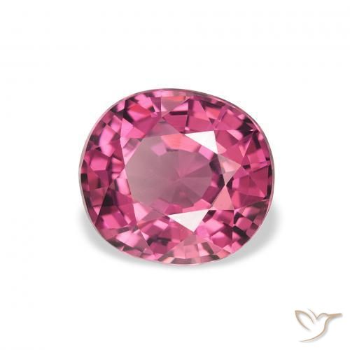 Grenat Rhodolite Pourpre de baies roses naturelle ovale, 2.23 ct, VVS