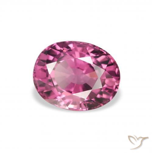 Grenat Rhodolite Violet Rosâtre naturelle ovale, 2.05 ct, VVS