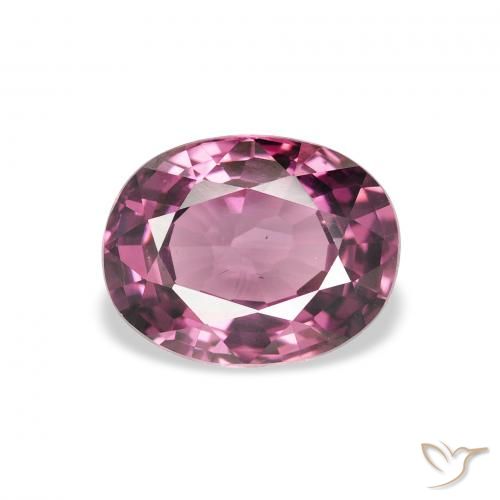 Grenat rhodolite Medium Dark-Purple naturelle ovale, 2.16 ct, VS