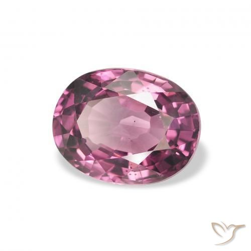 Grenat rhodolite Medium Dark-Purple naturelle ovale, 2.16 ct, VS