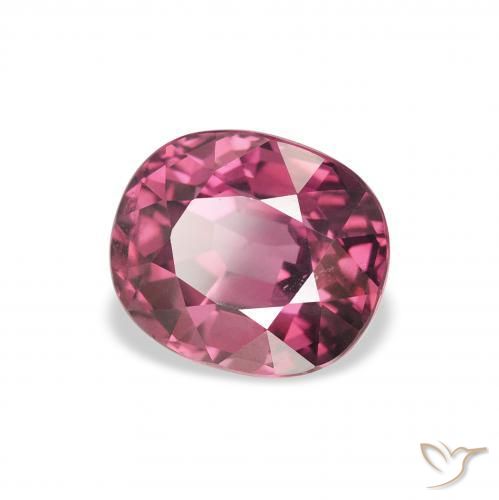 Grenat rhodolite Pourpre moyen naturelle ovale, 2.27 ct, VS