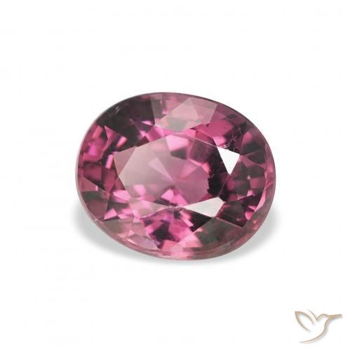 Grenat rhodolite Pourpre de baies roses naturelle ovale, 2.02 ct, VS