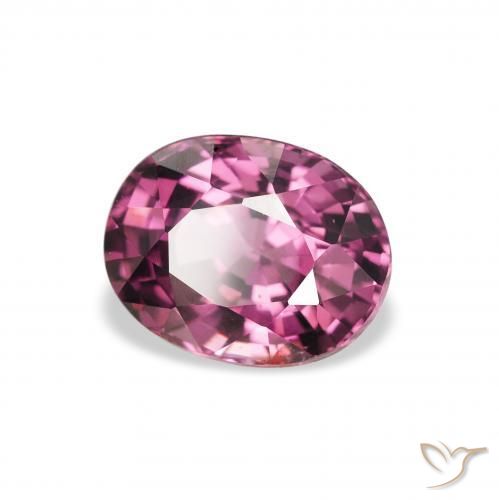 Grenat Rhodolite Violet rougeâtre naturelle ovale, 2.11 ct, VS