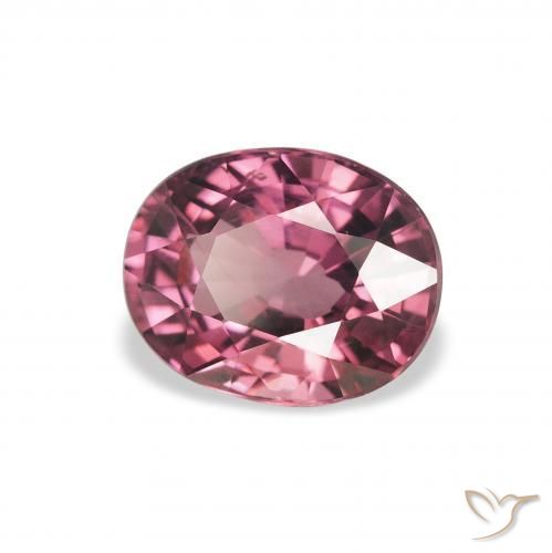 Grenat Rhodolite Pourpre de baies roses naturelle ovale, 2.02 ct, VS