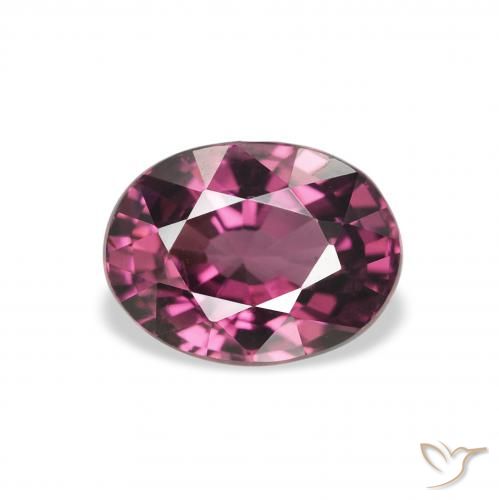 Grenat rhodolite Pourpre moyen naturelle ovale, 2.28 ct, VS