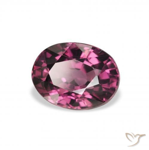 Grenat rhodolite Pourpre moyen naturelle ovale, 2.28 ct, VS