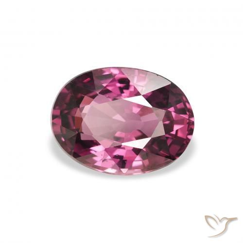 Grenat Rhodolite Rose-magenta naturelle ovale, 2.00 ct, VS
