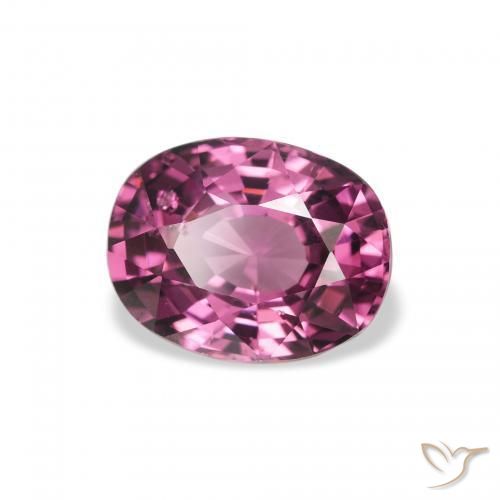 Grenat rhodolite Pourpre de baies roses naturelle ovale, 2.27 ct, VS