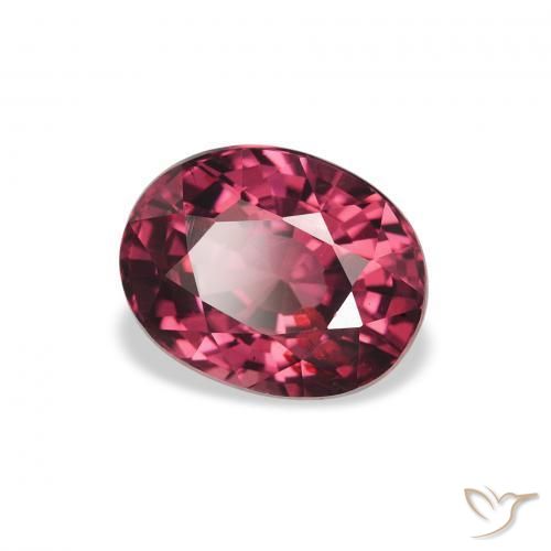Grenat Rhodolite Pourpre moyen naturelle ovale, 2.29 ct, VS