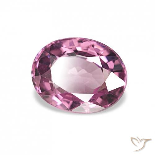 Grenat Rhodolite Rose magenta moyen naturelle ovale, 1.07 ct, VS