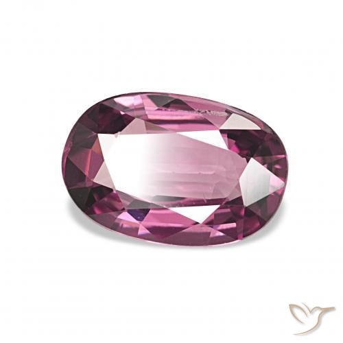 Grenat Rhodolite Pourpre moyen naturelle ovale, 1.78 ct, VVS-VS