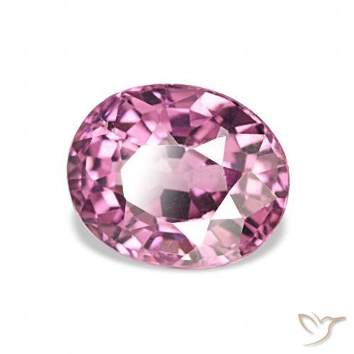 Grenat Rhodolite Pourpre moyen naturelle ovale, 1.73 ct, VVS-VS