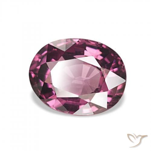 Grenat Rhodolite Pourpre moyen naturelle ovale, 1.89 ct, VVS-VS