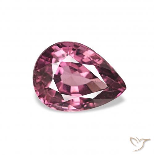 Grenat Rhodolite Pourpre moyen naturelle En forme de poire, 1.01 ct, VVS-VS