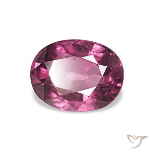 Grenat Rhodolite Pourpre moyen naturelle ovale, 1.34 ct, VS