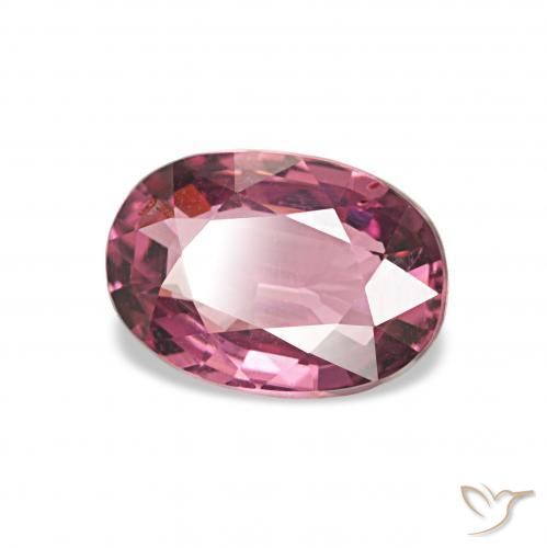 Grenat Rhodolite Pourpre de baie naturelle ovale, 1.11 ct, VS