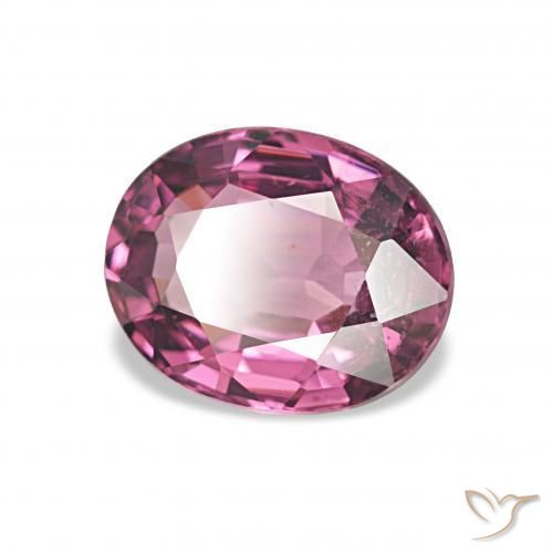 Grenat Rhodolite Raisin naturelle ovale, 1.30 ct, VS