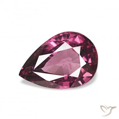 1.21ct Pourpre moyen Grenat Rhodolite, En forme de poire, VS