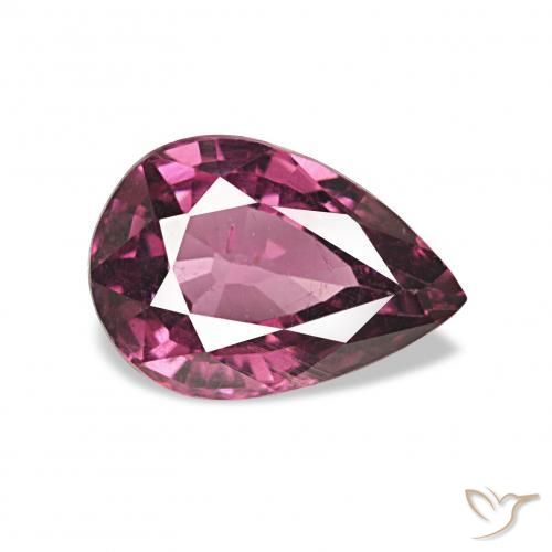 Grenat Rhodolite Pourpre moyen naturelle En forme de poire, 1.21 ct, VS