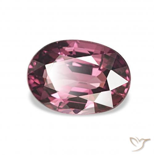 Grenat Rhodolite Rouge Rapberry naturelle ovale, 1.28 ct, VVS