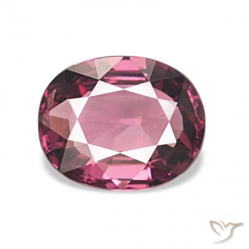 1.58ct Rose-magenta Grenat Rhodolite, ovale, VVS