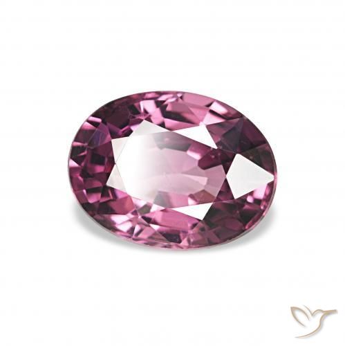 Grenat Rhodolite Rose magenta moyen naturelle ovale, 1.04 ct, VVS-VS