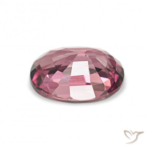 Grenat Rhodolite Rose magenta foncé naturelle ovale, 1.23 ct, VVS-VS