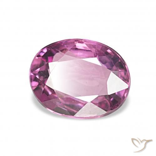 Grenat Rhodolite Rouge framboise léger naturelle ovale, 1.27 ct, VVS-VS