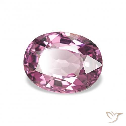 Grenat Rhodolite Pourpre moyen naturelle ovale, 1.14 ct, VVS