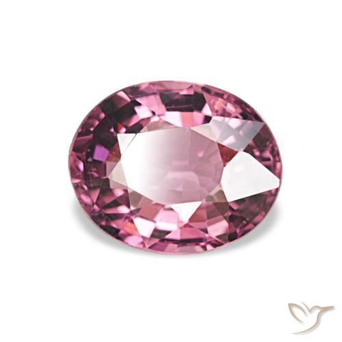 Grenat Rhodolite Violet Rosâtre naturelle ovale, 1.11 ct, VVS