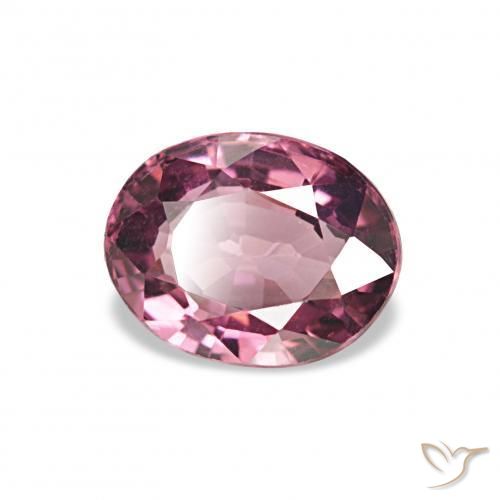 Grenat Rhodolite Pourpre moyen naturelle ovale, 1.15 ct, VVS