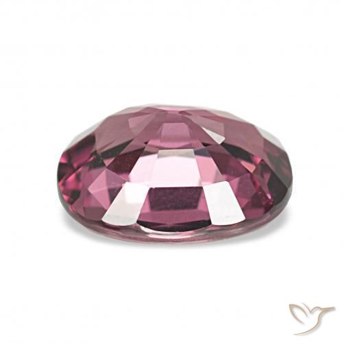 Grenat Rhodolite Rose magenta foncé naturelle ovale, 1.74 ct, VVS