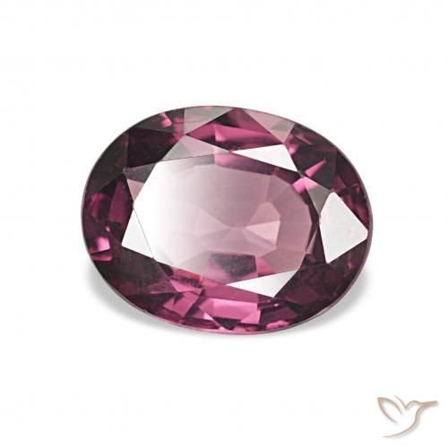 Grenat Rhodolite Pourpre moyen naturelle ovale, 1.50 ct, VVS