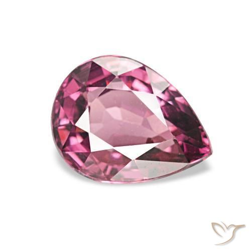 Grenat Rhodolite Pourpre moyen naturelle En forme de poire, 1.10 ct, VVS