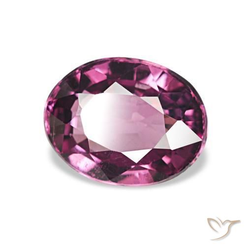 Grenat Rhodolite Raisin vif naturelle ovale, 1.27 ct, VVS