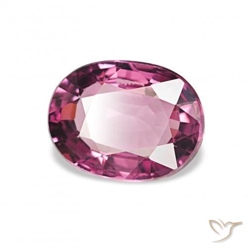 Grenat Rhodolite Pourpre moyen naturelle ovale, 1.17 ct, VVS