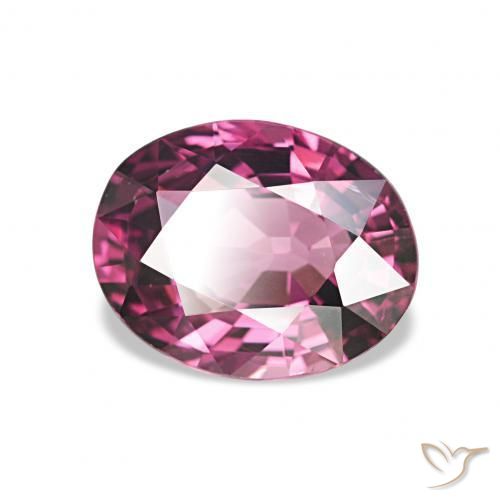 Grenat Rhodolite Pourpre intense naturelle ovale, 1.85 ct, VVS