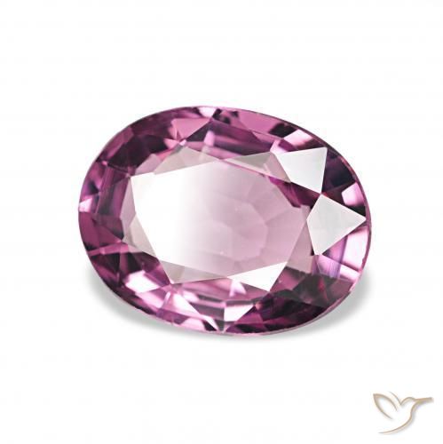 Grenat Rhodolite Violet rougeâtre naturelle ovale, 1.26 ct, VVS-VS