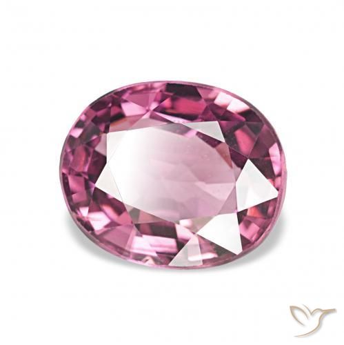 Grenat Rhodolite Pourpre moyen naturelle ovale, 1.54 ct, VVS-VS