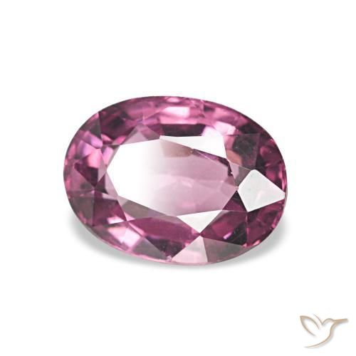 Grenat Rhodolite Pourpre moyen naturelle ovale, 1.06 ct, VVS-VS